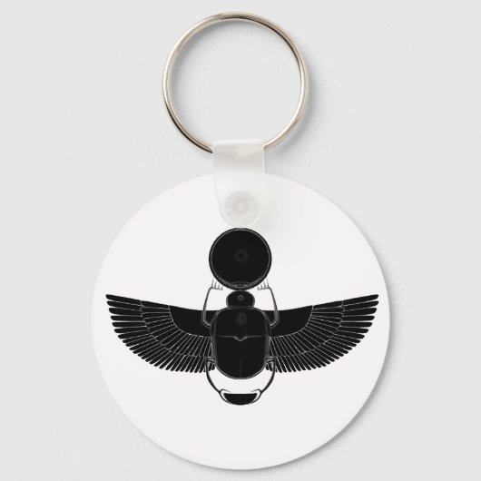 Zwart-witte scarab sleutelhanger (Voorkant)