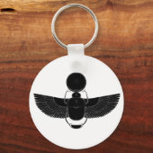 Zwart-witte scarab sleutelhanger (Voorkant)