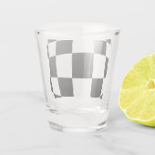 Zwart-witte schacht shot glas (Achterkant)