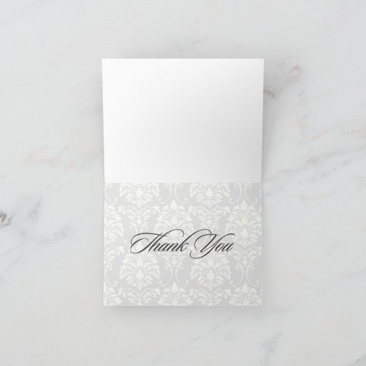 Zwart-witte schade Dank je wel Bedankkaart (Binnen)