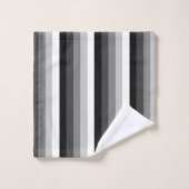 Zwart-witte schaduwstrepen bad handdoek (Wasdoekje)