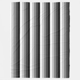 Zwart-witte schaduwstrepen fleece deken