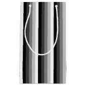 Zwart-witte schaduwstrepen klein cadeauzakje (Voorkant)