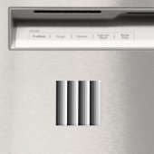 Zwart-witte schaduwstrepen magneet (Insitu (Vaatwasser))