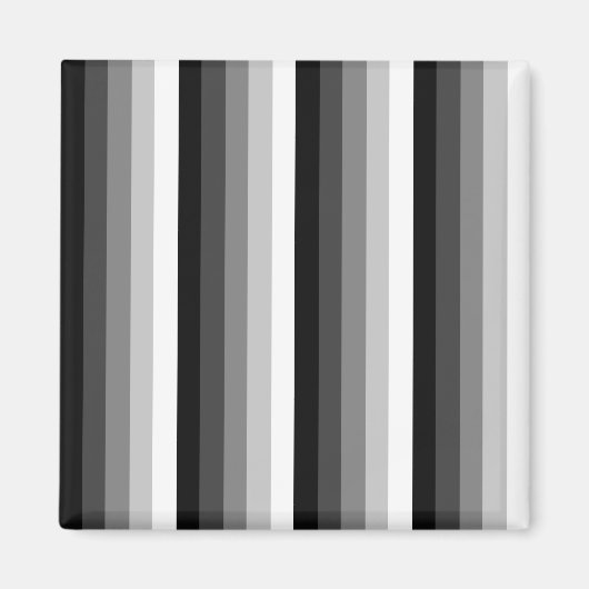Zwart-witte schaduwstrepen magneet (Voorkant)