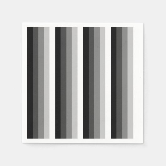 Zwart-witte schaduwstrepen servet (Voorkant)