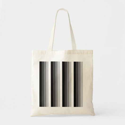 Zwart-witte schaduwstrepen tote bag (Voorkant)