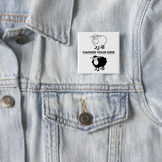 Zwart-witte schapen Motivatie Button (In situ)