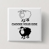 Zwart-witte schapen Motivatie Button (Voorkant)