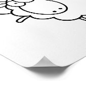 Zwart-witte schapen poster (Hoek)