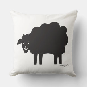 Zwart & Witte Schapen Worp Kussen