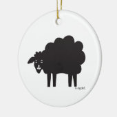 Zwart & Witte Schapenornament Keramisch Ornament (Links)