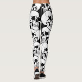 Zwart-witte schedel leggings (Achterkant)