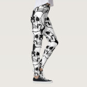 Zwart-witte schedel leggings (Rechts)