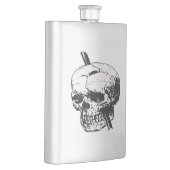 Zwart-witte schedel met tamping ijzeren vector flacon (Rechts)