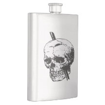 Zwart-witte schedel met tamping ijzeren vector