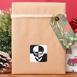 Zwart-witte schedel Stickers