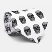 Zwart-witte schedel stropdassen (Opgerold)