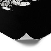 Zwart-witte schedels Gotische bruiloft welkom teke Poster (Hoek)