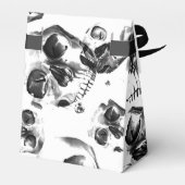 Zwart & Witte Schedels Skelet Schedel Kunst Patroo Bedankdoosjes (Achterkant)