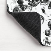 Zwart & Witte Schedels Skelet Schedel Kunst Patroo Muismat (Hoek)