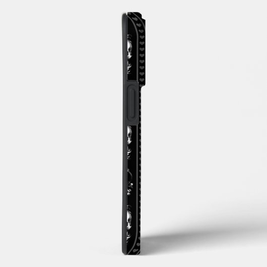 Zwart-witte schedelstrepen Case-Mate iPhone case (Achterkant / Rechts)