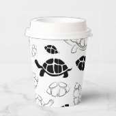 Zwart-Witte Schildpad Papieren Bekers (Rechts)