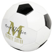 Zwart-witte schoonheidssalon door Anastasia Monogr Voetbal (Drie kwart)