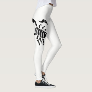 Zwart-witte Scorpio, aangepaste Leggings
