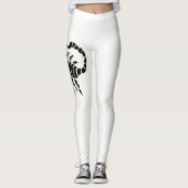 Zwart-witte Scorpio, aangepaste Leggings (Voorkant)