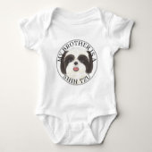 Zwart-witte Shih Tzu broer Romper (Voorkant)