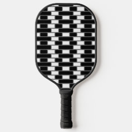 Zwart-witte siroop Tartanker gepatterd Pickleball Paddle