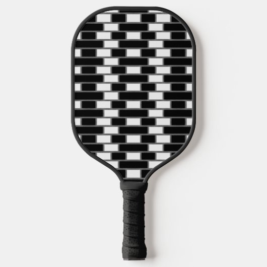 Zwart-witte siroop Tartanker gepatterd Pickleball Paddle (Voorkant)