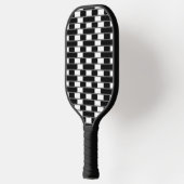 Zwart-witte siroop Tartanker gepatterd Pickleball Paddle (Links)
