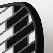 Zwart-witte siroop Tartanker gepatterd Pickleball Paddle (Links Detail)