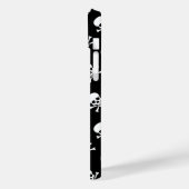 Zwart-witte Skulls met aangepaste tekst Case-Mate iPhone Case (Achterkant / Links)