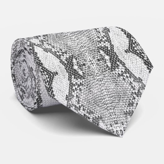 Zwart-witte slang Afdrukken 2, Stropdas (Opgerold)