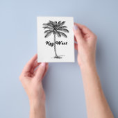 Zwart-witte sleutel West Florida & Palm design Flyer (Hand)