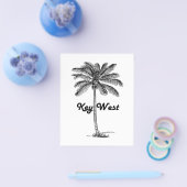 Zwart-witte sleutel West Florida & Palm design Flyer (Enkel)