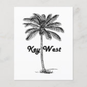 Zwart-witte sleutel West Florida & Palm design Flyer (Voorkant)