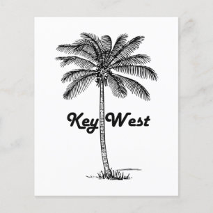 Zwart-witte sleutel West Florida & Palm design Flyer