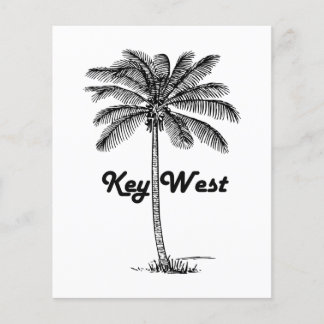 Zwart-witte sleutel West Florida & Palm design Flyer