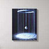 Zwart-witte slinger stretched canvas print (Voorkant)