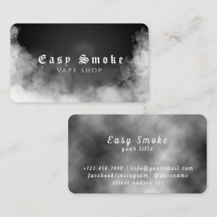 Zwart Witte Smoke Vape Shop Visitekaartje