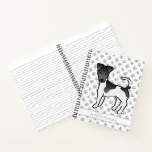 Zwart-witte Smooth Fox Terrier Cute Hond & Naam Notitieboek (Binnen)