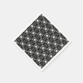 Zwart witte sneeuw ster feestelijk patroon feest p servet (Hoek)