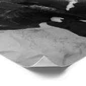 Zwart-witte sneeuwberg poster (Hoek)