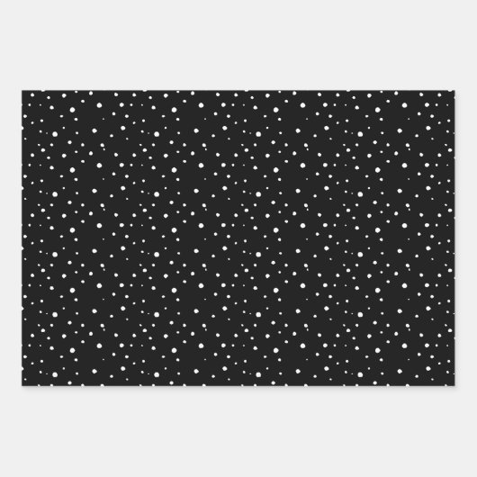 zwart-witte sneeuwval inpakpapier vel (Voorkant 2)