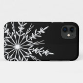 Zwart-witte sneeuwvlok Case-Mate iPhone case (Achterkant (horizontaal))