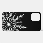Zwart-witte sneeuwvlok Case-Mate iPhone case (Achterkant (horizontaal))